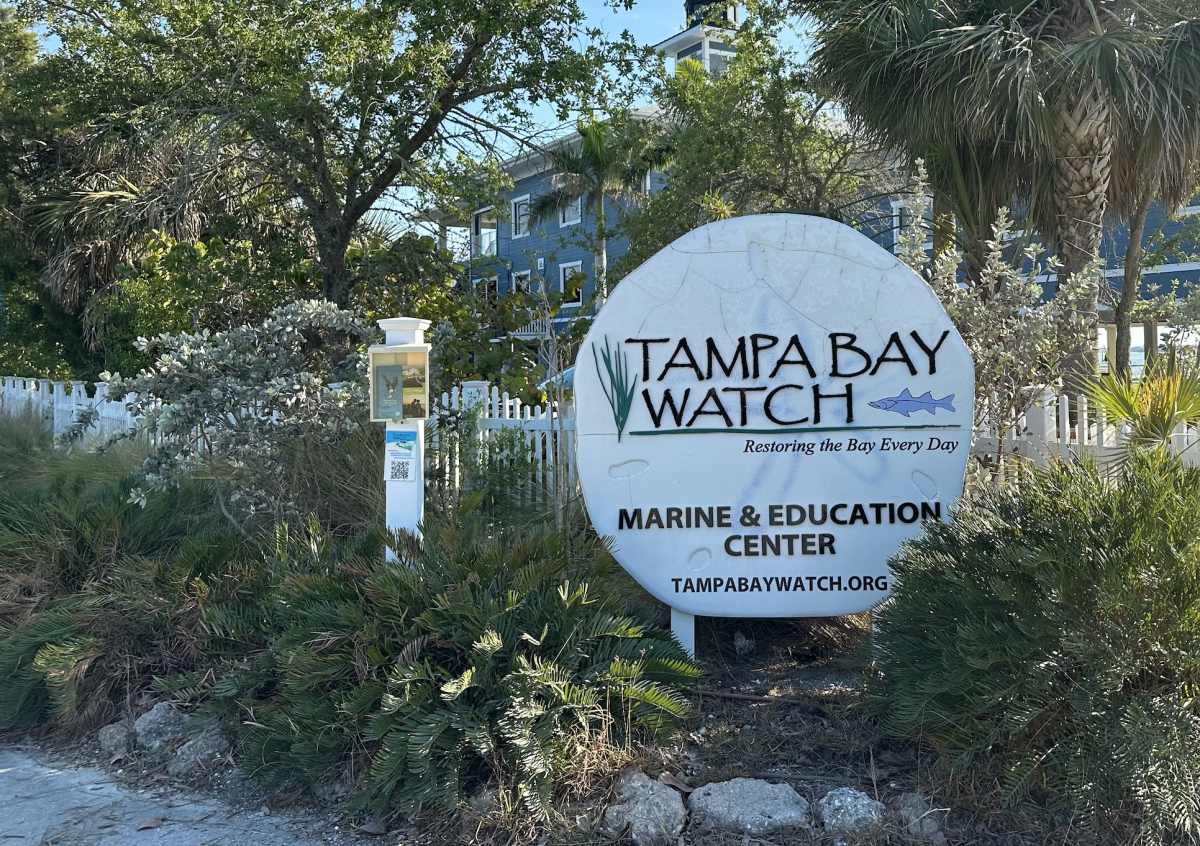 The Tampa Bay Watch sign located in Tierra Verde, FL. Photo by Arden Katcha.
