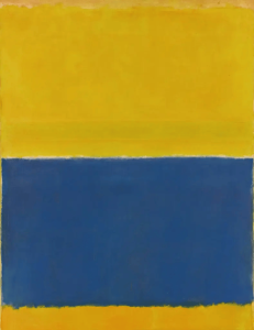 “Untitled (Yellow and Blue)” painting completed by Mark Rothko in 1954.

