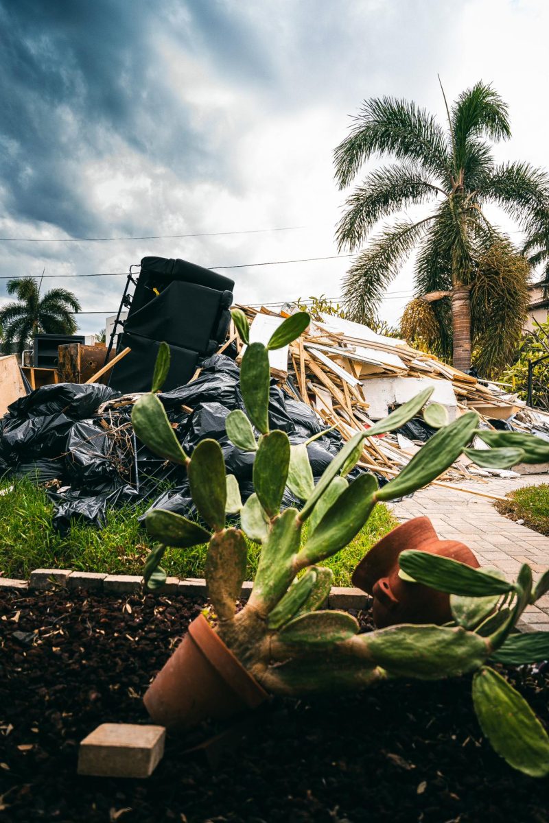 A pile of trash and debris sits outside a home in Snell Isle. Residents all over Tampa Bay placed destroyed items along the street following the hurricanes, waiting for them to be picked up by trash collectors. Some valuable items, although ruined by flooding, were even stolen by looters. 