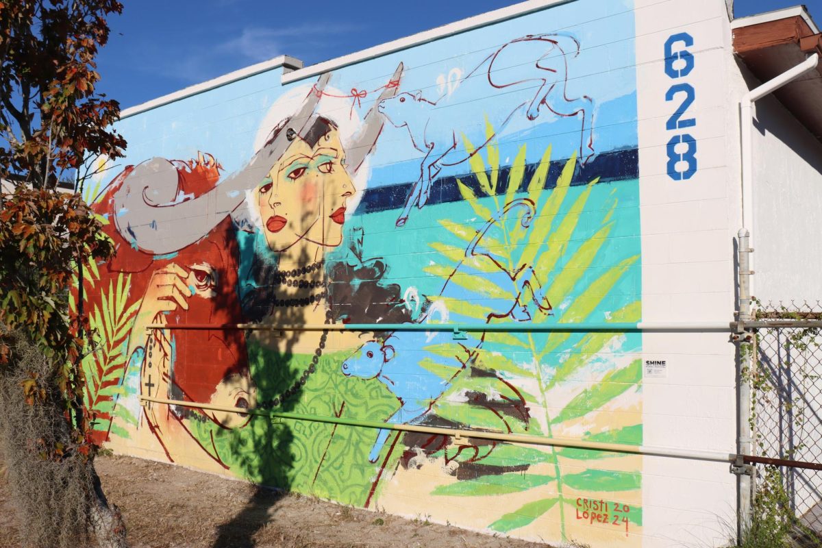 A Tampa Bay mural titled “Moo” by artist Cristi López.