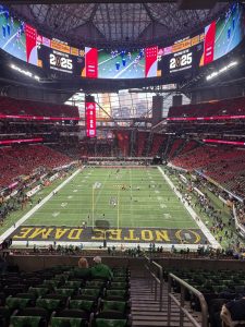 Mercedes-Benz Stadium in Atlanta, Georgia, prior to the College Football Playoff National Championship. Ohio State won the game 34-23 over Notre Dame. Photo by Reece Campbell.