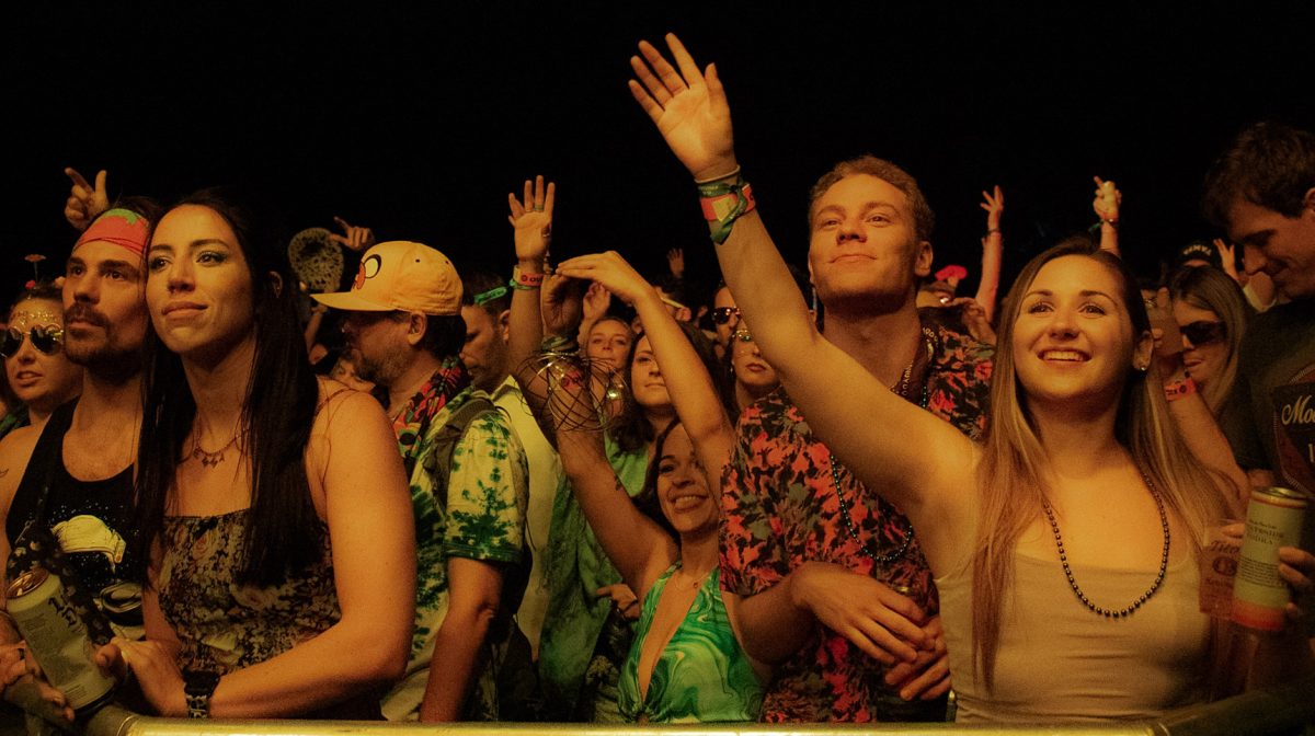 Attendees of the Gasparilla Music Festival at Julian B. Lane Riverfront Park enjoy a performance. 