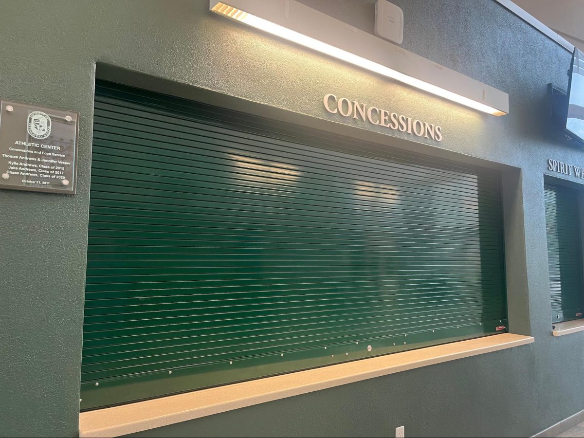 The concession stand in the Shorecrest Athletic Center. This year, students are running concessions during home games as part of a new program led by Athletic Director Anthony McCall and Director of The Ross Roeder Institute Earl Walton.