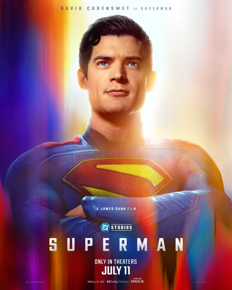 Official poster for "Superman" directed by James Gunn. Courtesy of DC Studios.
