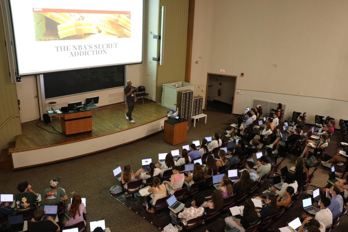 Director of Sports Journalism at Northwestern University’s Medill School of Journalism J.A. Adande lectures at the Medill-Northwestern Journalism Institute (cherubs). Esteemed journalists from around the country teach at cherubs every summer. 